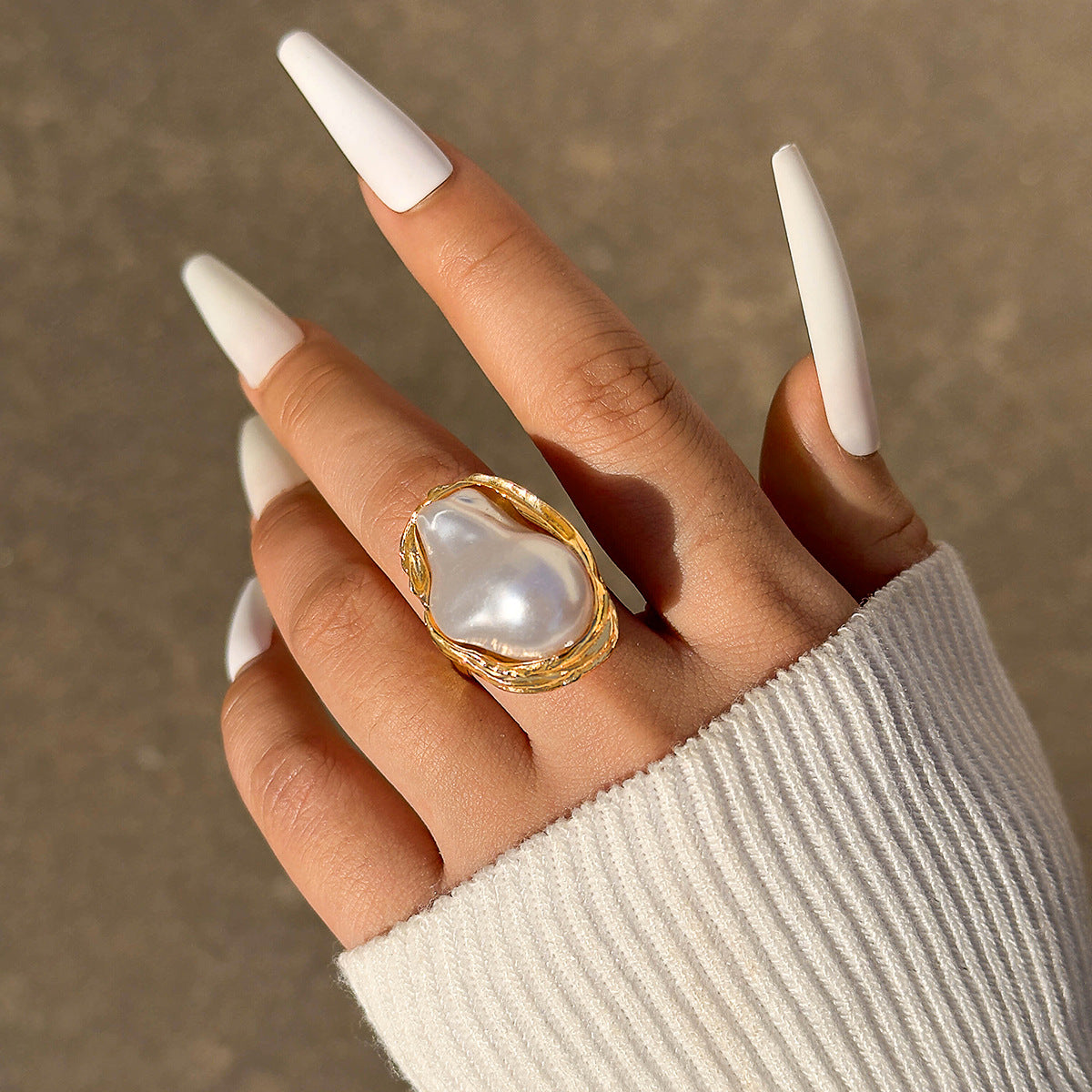 Wholesale Geometric irregular fashion ring set